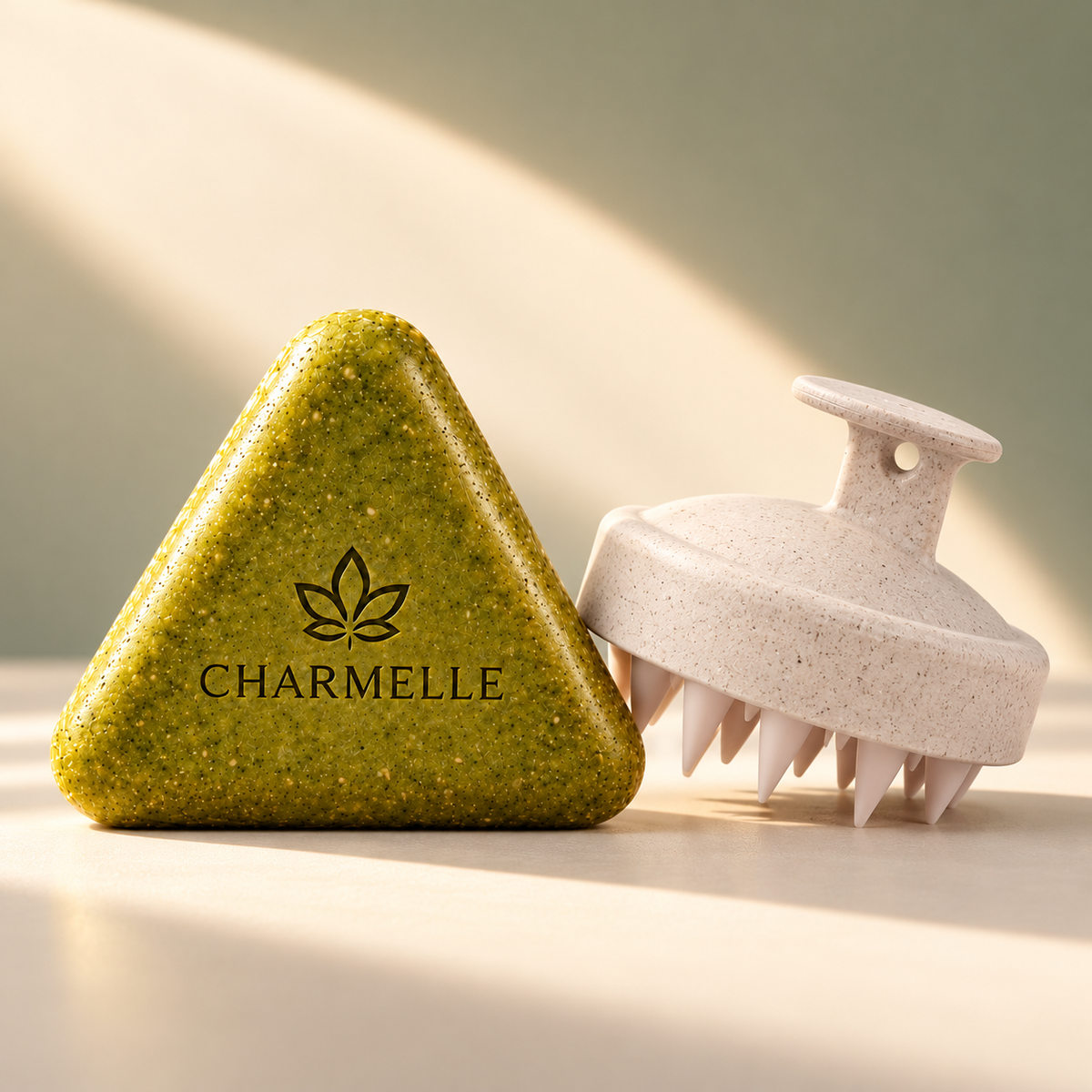 Le Rituel Charmelle : 1 savon solide aux 12 plantes et la brosse de massage
